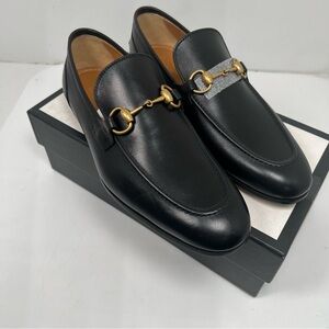 GUCCI Jordaan Horsebit Leather Loafers Size 6 UK / 7 US